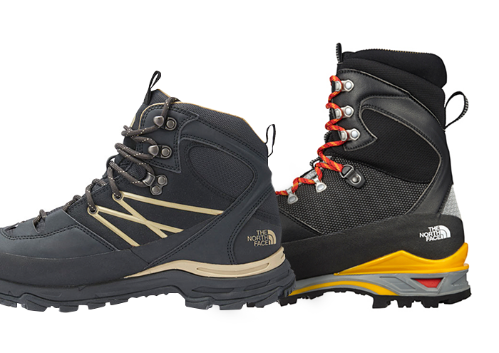 ミッドカットとハイカットの登山靴 横からのイメージ