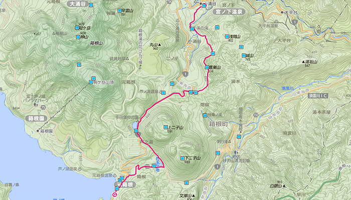 鷹巣山(たかのすやま)のコース