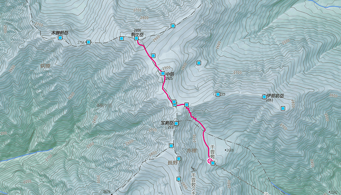 木曽駒ヶ岳のコース