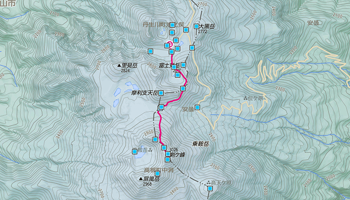 乗鞍岳(のりくらだけ)のコース