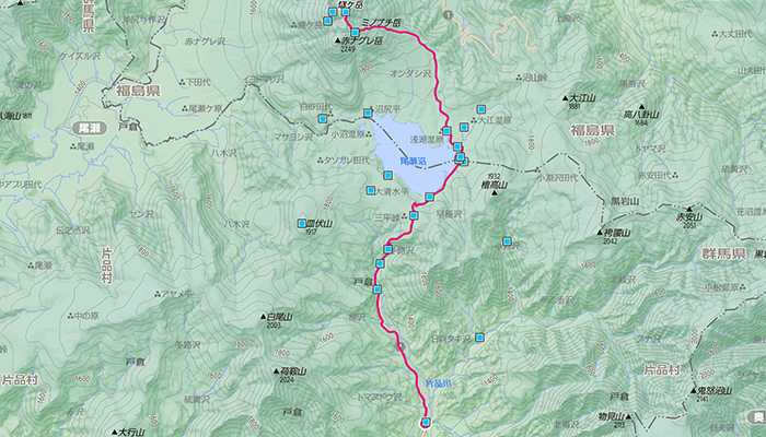 燧ケ岳のコース