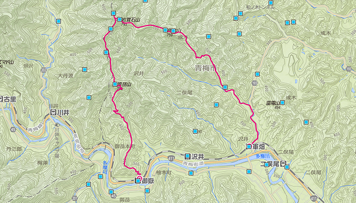 高水三山(たかみずさんざん)のコース