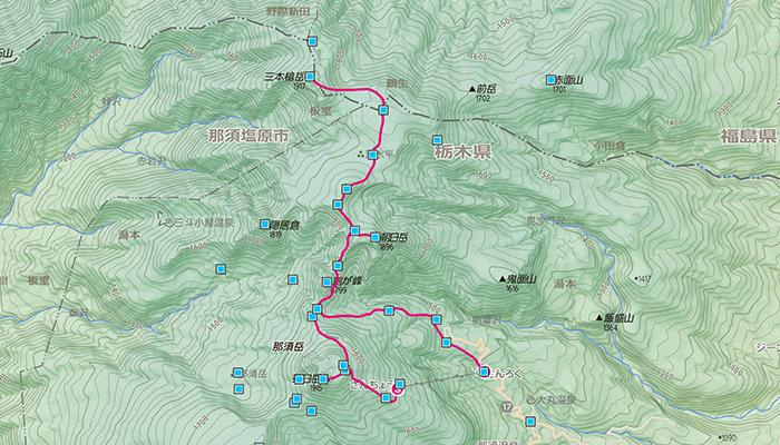 那須岳のコース
