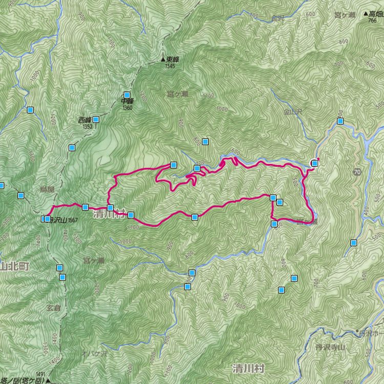 塩水橋から丹沢山コース